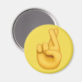 Vingers gekruiste emoji magneet (Voorkant / Achterkant)