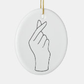 vingers hart liefde keramisch ornament (Rechts)