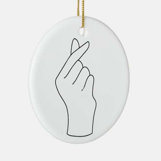 vingers hart liefde keramisch ornament (Rechts)