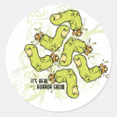 Vingers Ronde Sticker (Voorkant)