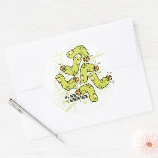 Vingers Ronde Sticker (Envelop)