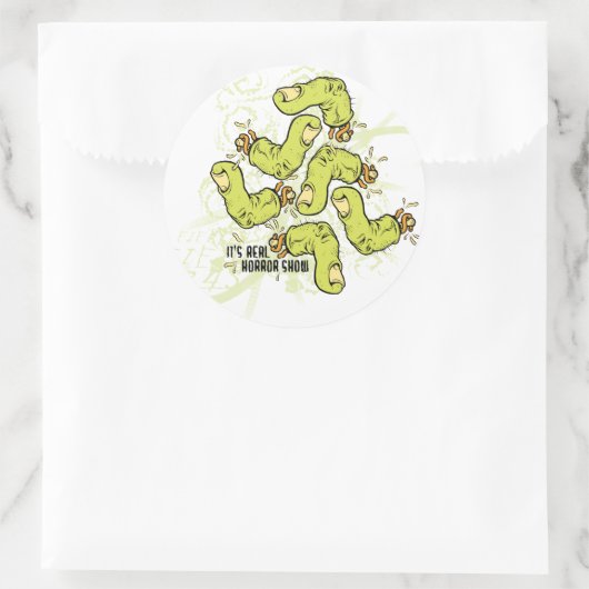 Vingers Ronde Sticker (Tas)