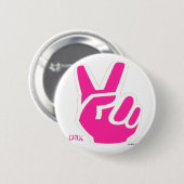 Vingers voor de vrede - Roze Ronde Button 5,7 Cm (Voorkant /achterkant)