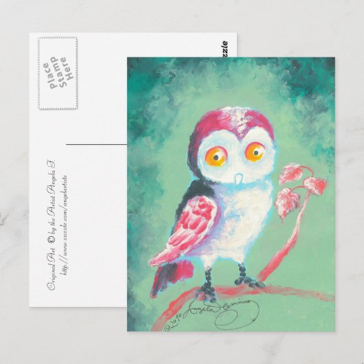 Vingerschildpadkunst Briefkaart (Voorkant / Achterkant)