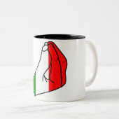 vingertas tweekleurige koffiemok (Voorkant rechts)