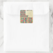 Vingertelling van 1 tot 20000 vierkante sticker (Tas)