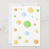 Vingerverf Feest Dieren Kunst Verjaardagsfeestje Kaart (Achterkant)