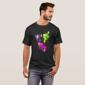 Vingerverf ik schilderblobs in kunstschilderende k t-shirt (Voorkant volledig)