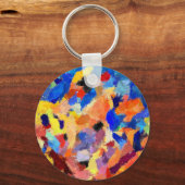 vingerverfvlekken op het oorspronkelijke kunstschi sleutelhanger (Voorkant)