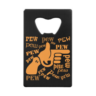 Vingerwten Pew Pew Pew #USAPatriotGraphics © Creditkaart Flessenopener