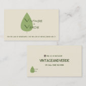 VingvoordandVerde Visitekaartje (Voorkant / Achterkant)