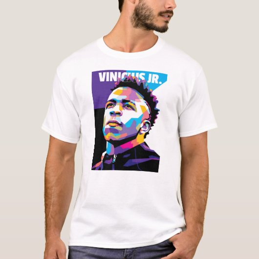 Vinicius Jr. in WPAP-stijl T-shirt (Voorkant)