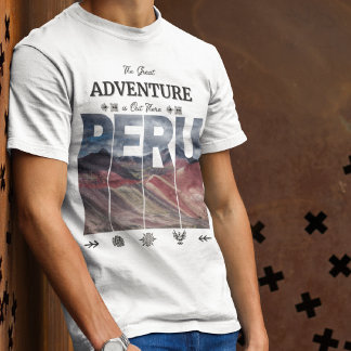 Vinicunca Peru | 7 kleuren Mountain, Andes, Inca T-shirt