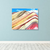 Vinicunca Peru Canvas Afdruk (Insitu (Houten vloer))