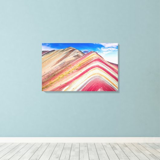 Vinicunca Peru Canvas Afdruk (Insitu (Houten vloer))
