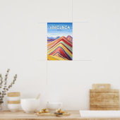 Vinicunca Peru Reizen Kunst Vintage Poster (Keuken)