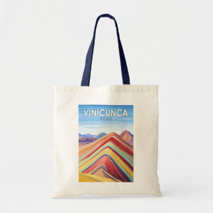Vinicunca Peru Reizen Kunst Vintage Tote Bag