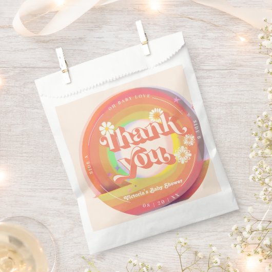 vinil Grovy-baby shower Bedankzakje (Geknipt)