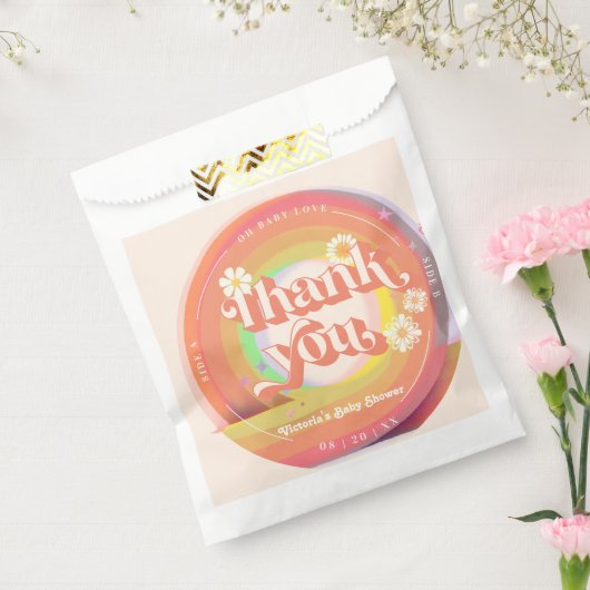 vinil Grovy-baby shower Bedankzakje (Gezegeld)