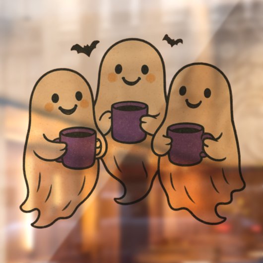 Vinilo adhesivo para ventana de Halloween con fant Raamsticker (Vel 2)