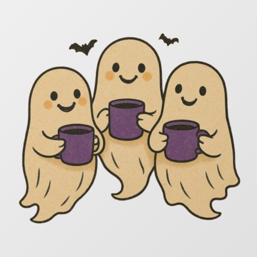 Vinilo adhesivo para ventana de Halloween con fant Raamsticker (Vel)