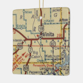 Vinita OK-kaart Keramisch Ornament (Links)