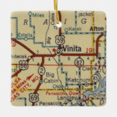 Vinita OK-kaart Keramisch Ornament (Voorkant)