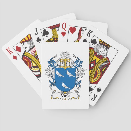 Vink Family Crest Pokerkaarten (Achterkant)