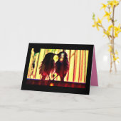 Vink liefde kaart (Gele Bloem)