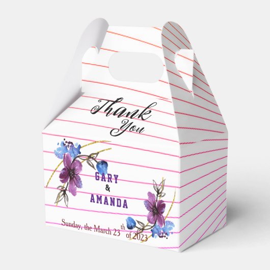 Vink uit Paars Bedankdoosjes (Voorkant Zijde)