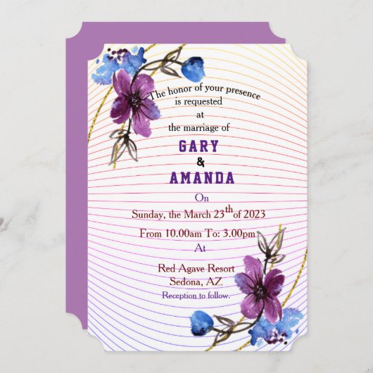 Vink uit Paars Kaart (Voorkant / Achterkant)