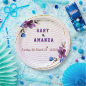 Vink uit Paars Papieren Bordje (Feest)