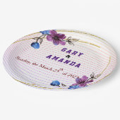 Vink uit Paars Papieren Bordje (Gekanteld)