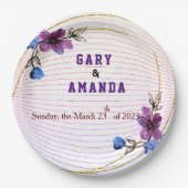 Vink uit Paars Papieren Bordje (Voorkant)