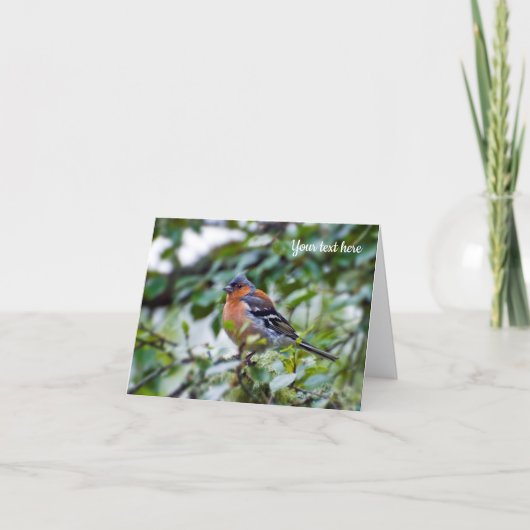 Vink vogel Wenskaart Bedankkaart (Voorkant)