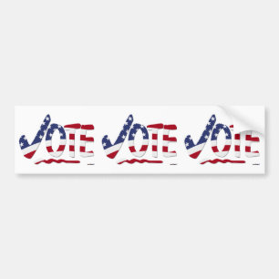 Vinkje STEM met de vlag van de VS Bumpersticker