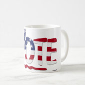 Vinkje STEM met de vlag van de VS Koffiemok (Voorkant rechts)