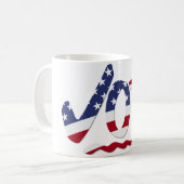Vinkje STEM met de vlag van de VS Koffiemok (Voorkant links)