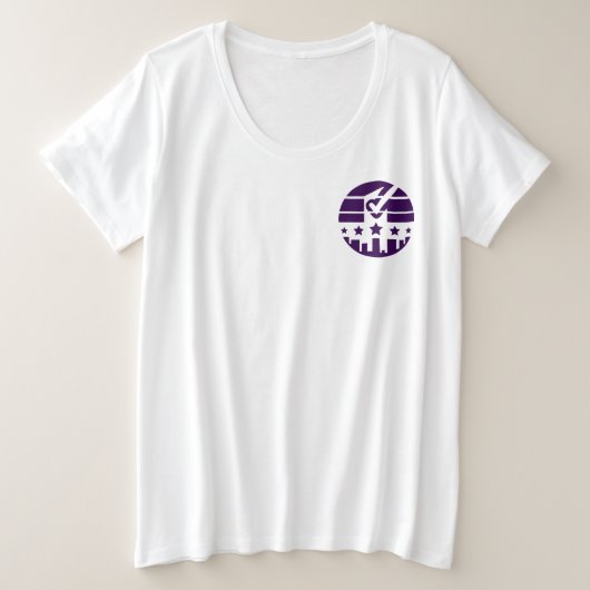 Vinkje van Eenheid Grote Maat T-shirt (Design voorkant)