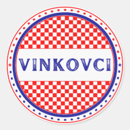Vinkovci City Pride Emblem – Croatian Identity Ronde Sticker