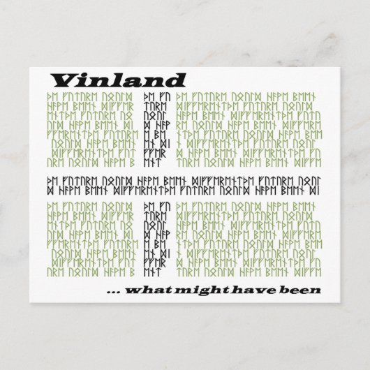 Vinland Runic Flag - Wat had er kunnen gebeuren? Briefkaart (Voorkant)