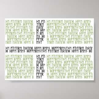 Vinland Vlag w Runes - Poster