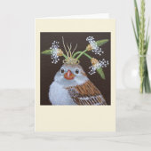 Vinnie the field sparrow card kaart (Voorkant)