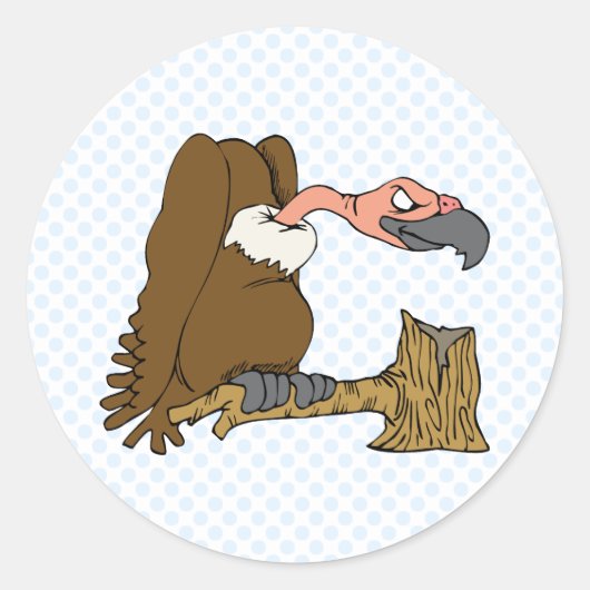 Vinnie Vulture Ronde Sticker (Voorkant)