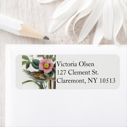  vinnige vogelterugzendplaatsetiketten etiket (Insitu)