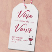 Vino Before The Vows Bruidsfeest/Avond voor de Bru Cadeaulabel