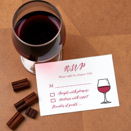 Vino Before The Vows Bruidsfeest/Avond voor de Bru RSVP Kaartje