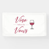 Vino Before The Vows Bruidsfeest/Avond voor de Bru Spandoek (Horizontaal)