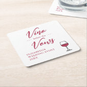 Vino Before The Vows Bruidsfeest/Bachelorette Kartonnen Onderzetters (Schuin)