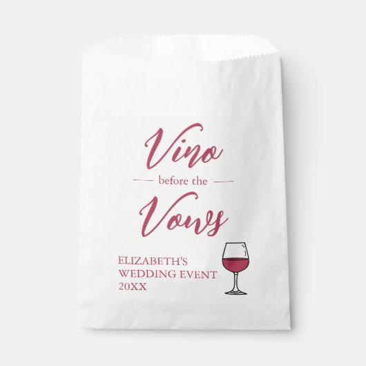 Vino Before The Vows Bruiloft/ Afscheidsfeestje vo Bedankzakje (Voorkant)